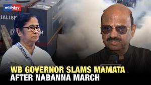 WB Governor CV Ananda Bose bashes Mamata after Nabanna march - WATCH
