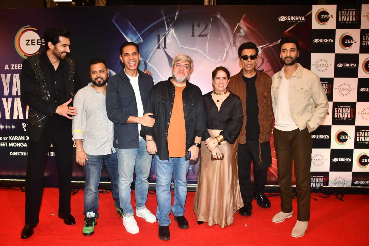 Makers of 'Gyaarah Gyaarah' starring Kritika Kamra, Raghav Juyal, and Dhairya Karwa held a special screening in Mumbai for members of the film fraternity. 