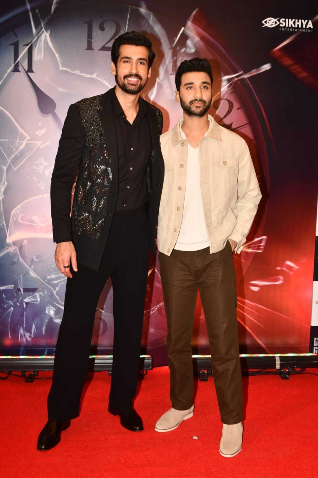 Raghav Juyal and Dhairya Karwa posed together at the screening and were all smiles in the photos. 