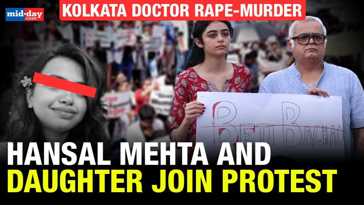 Hansal Mehta and Daughter Join Kolkata Rape-Murder Protest in Mumbai