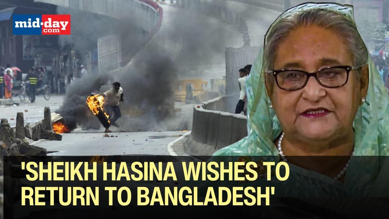 Bangladesh unrest: Sheikh Hasina's son says she wants to go back to the country