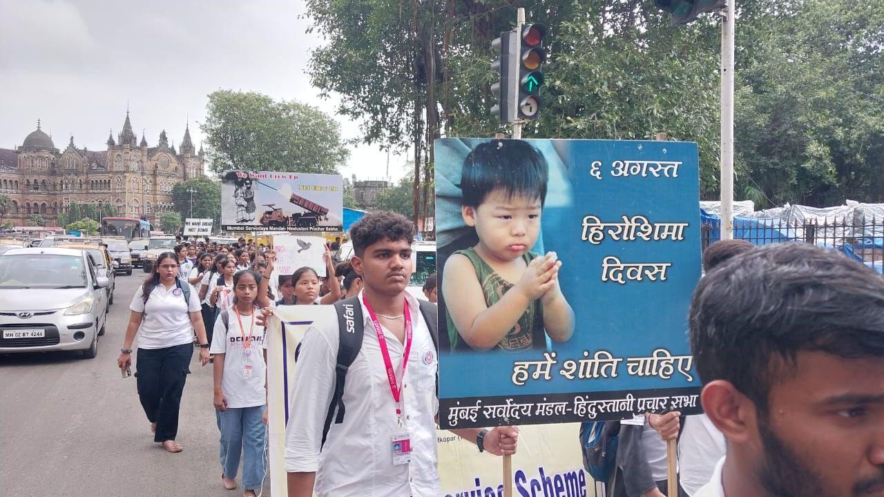 IN PHOTOS: Mumbai students participate in anti-nuke peace rally on Hiroshima Day