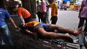 Injured Govindas being taken to KEM hospital in Parel on Tuesday. PICS/ATUL KAMBLE