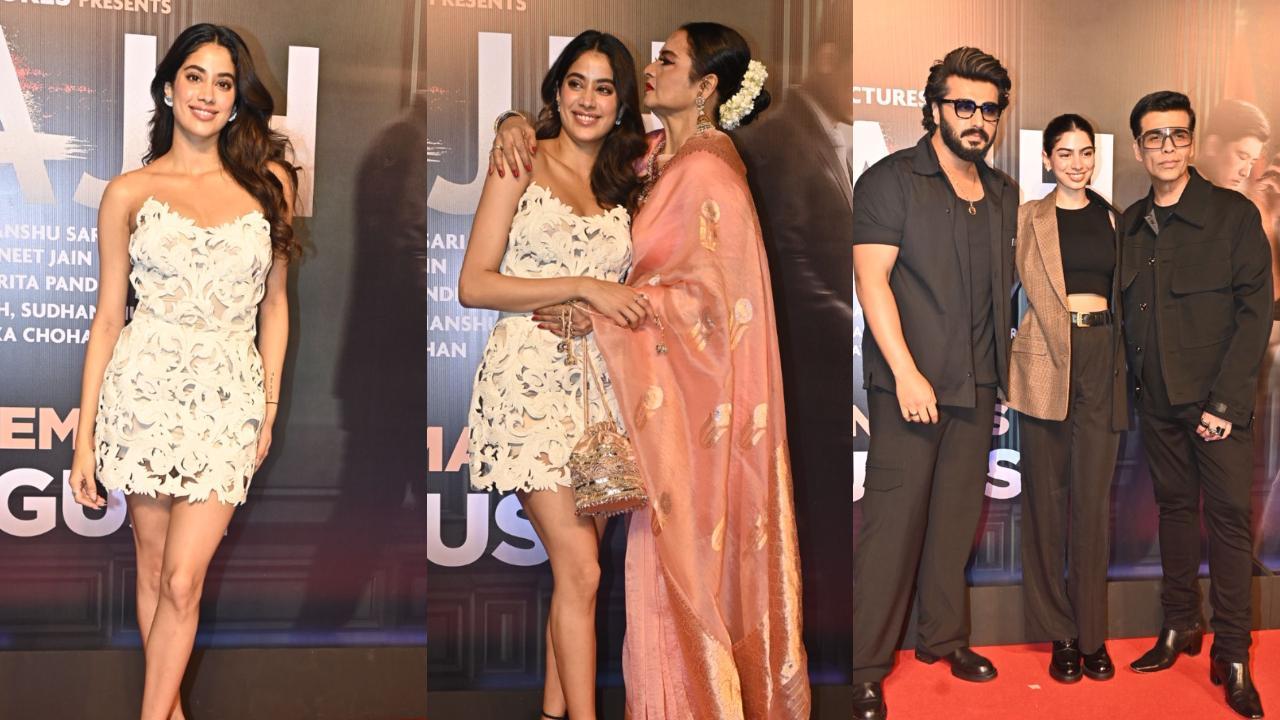 Ulajh screening: Rekha, Arjun Kapoor, Karan Johar and others arrive in style