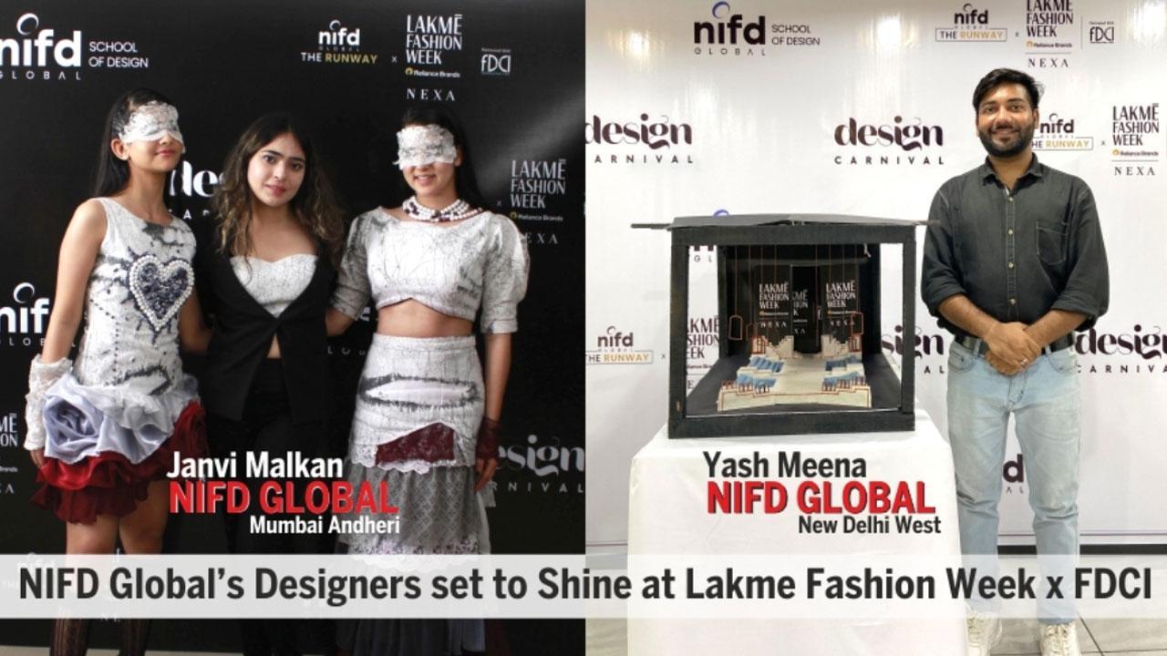 Janvi Malkan and Yash Meena selected to represent NIFD Global at Lakme Fashion Week x FDCI