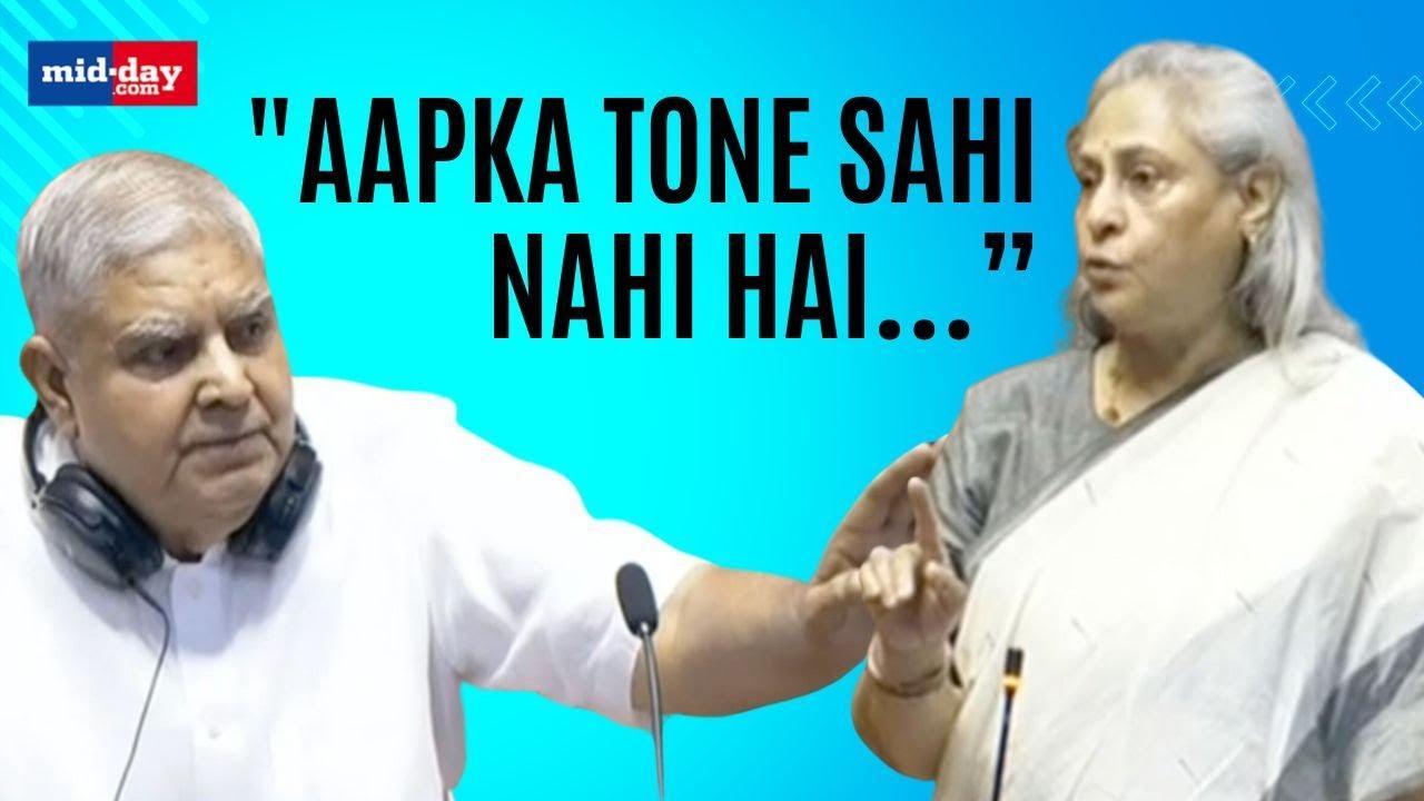 VP Jagdeep Dhankhar, Jaya Bachchan engage in a heated exchange
