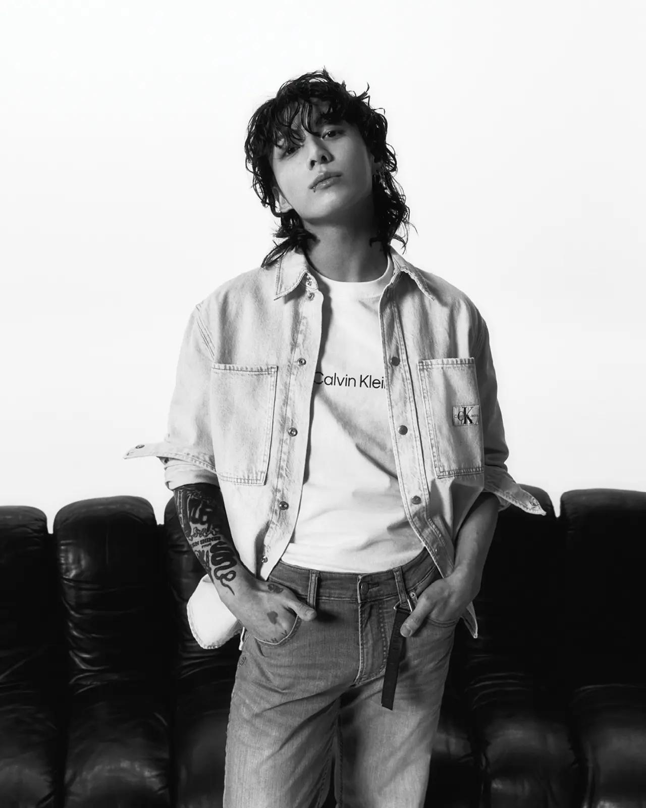 The 'Still With You' singer was appointed global ambassador for luxury label Calvin Klein. The artist shot for their all-new spring denim collection - here, he wears Calvin Klein classic trucker jacket inspired by a retro '90s vibe 