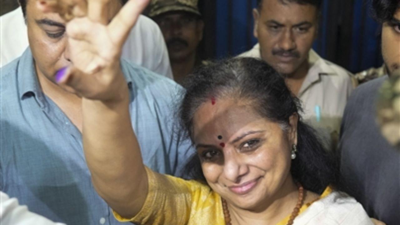 BRS workers and supporters gathered outside Tihar Jail to celebrate K Kavitha's release, dancing to the beat of drums and bursting crackers. Her brother, K T Rama Rao, was also present during the celebrations.