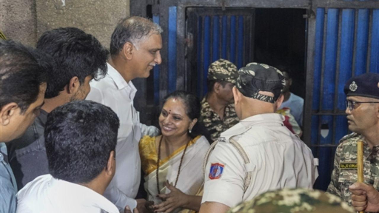 BRS founder and K Kavitha's father, K Chandrashekar Rao, alleged that her arrest was due to political vendetta by the BJP. The party distributed sweets at its headquarters in Hyderabad following her release.