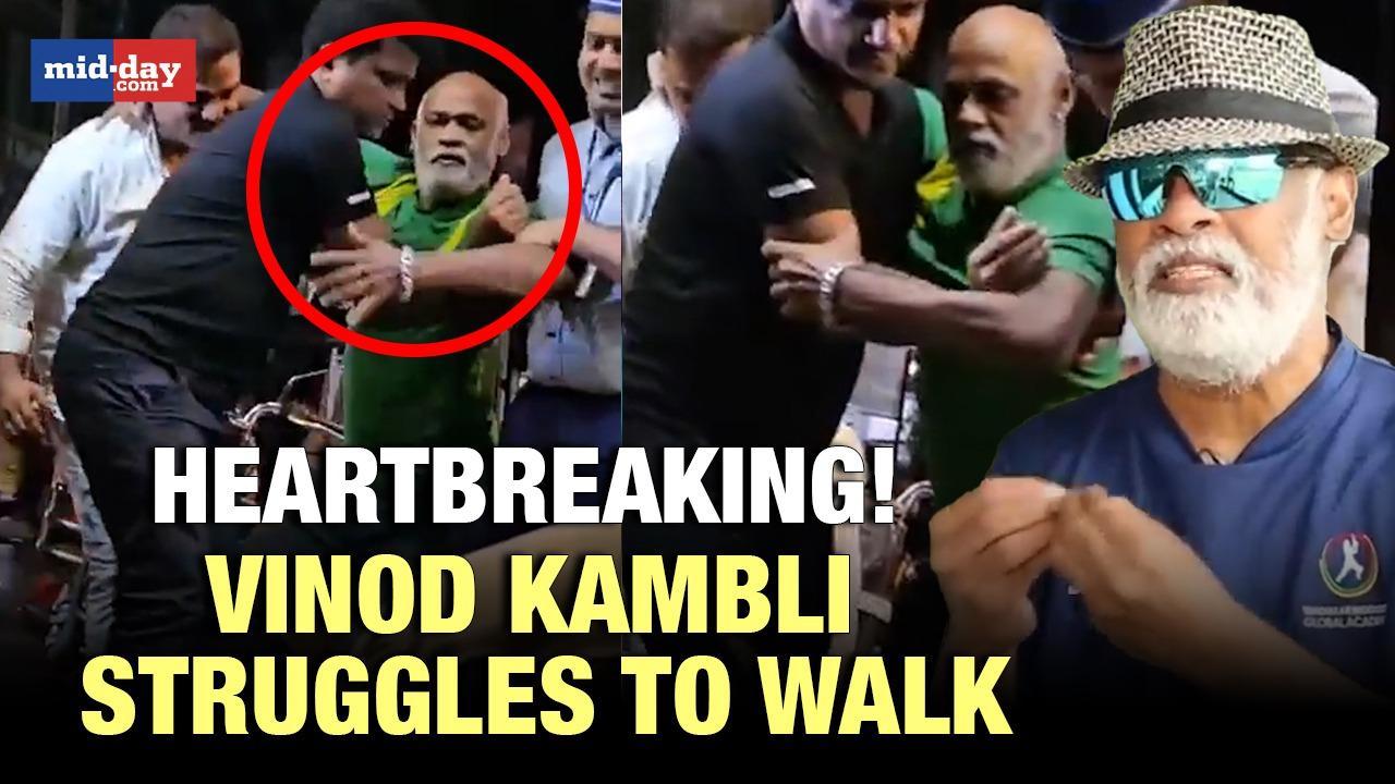 VIRAL VIDEO: Vinod Kambli struggles to walk properly due to health condition