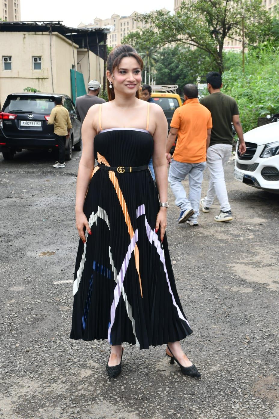 Ankita Lokhande opted for a beautiful black gown with minimal designs on it and good lord, how pretty she looks
