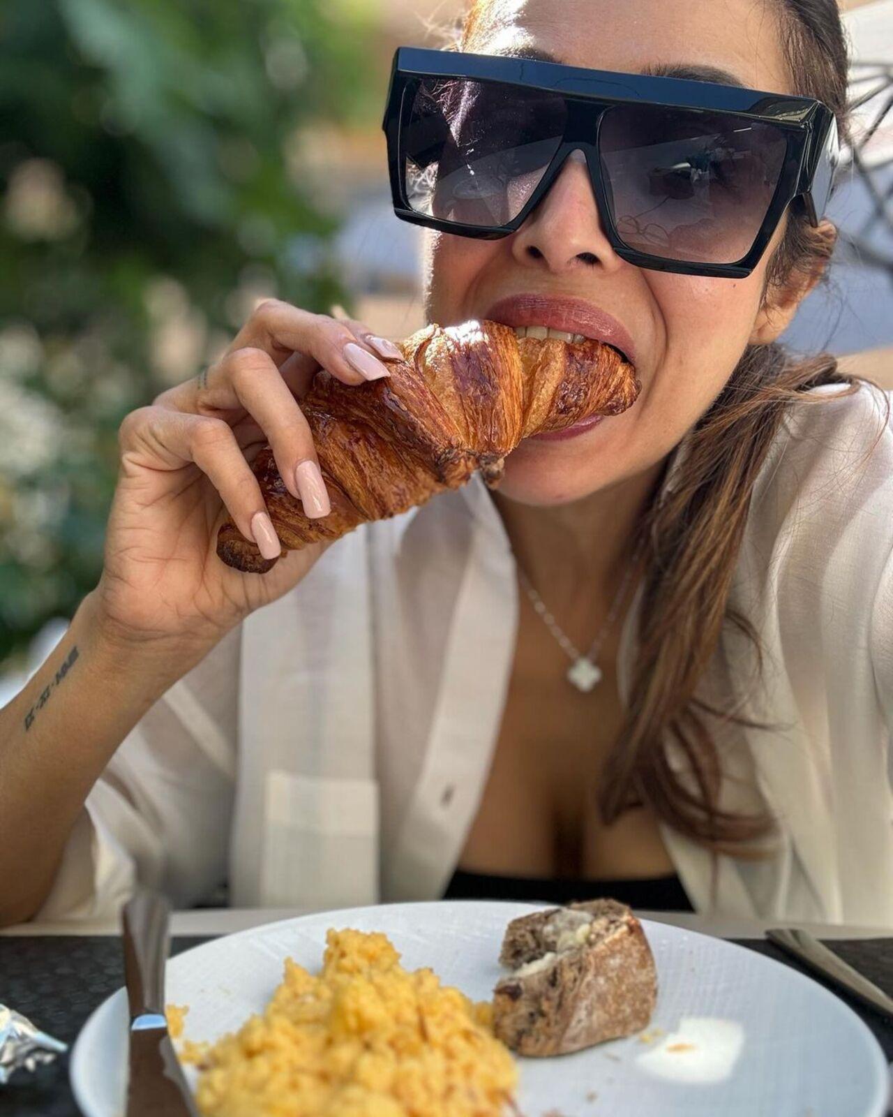 Malaika, who is a bonafide foodie made sure to relish some croissant. 