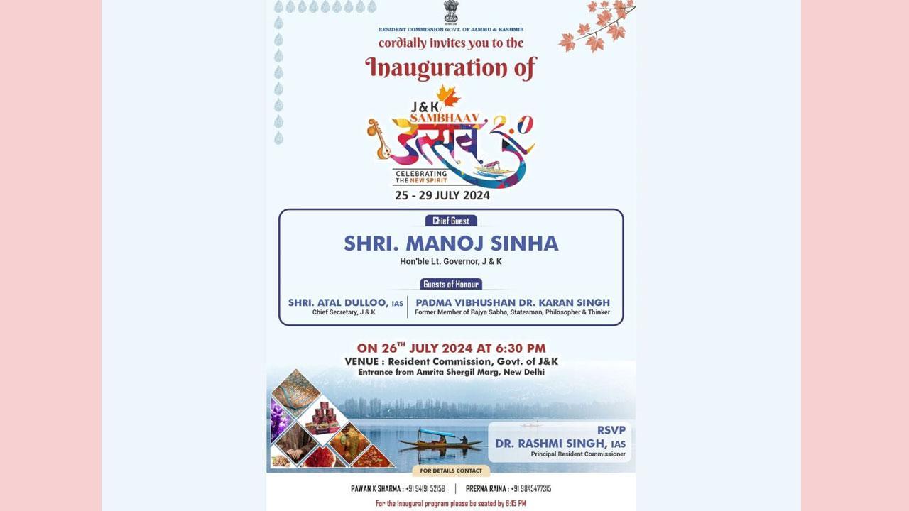 J and K Sambhaav Utsaav 2.0: Fostering Cultural Diversity and Rich Heritage of Jammu and Kashmir