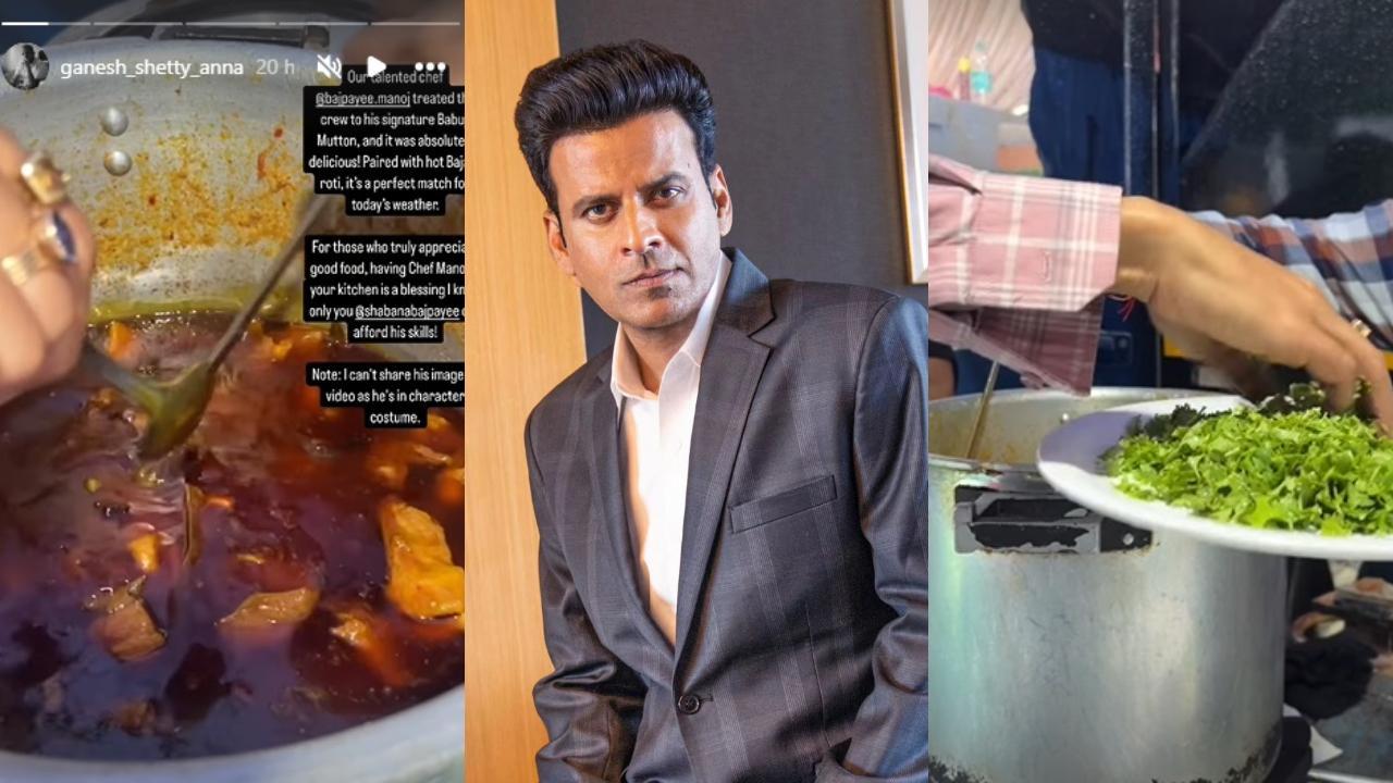 Manoj Bajpayee turns chef for his crew, cooks signature dish 'Babuji Mutton'