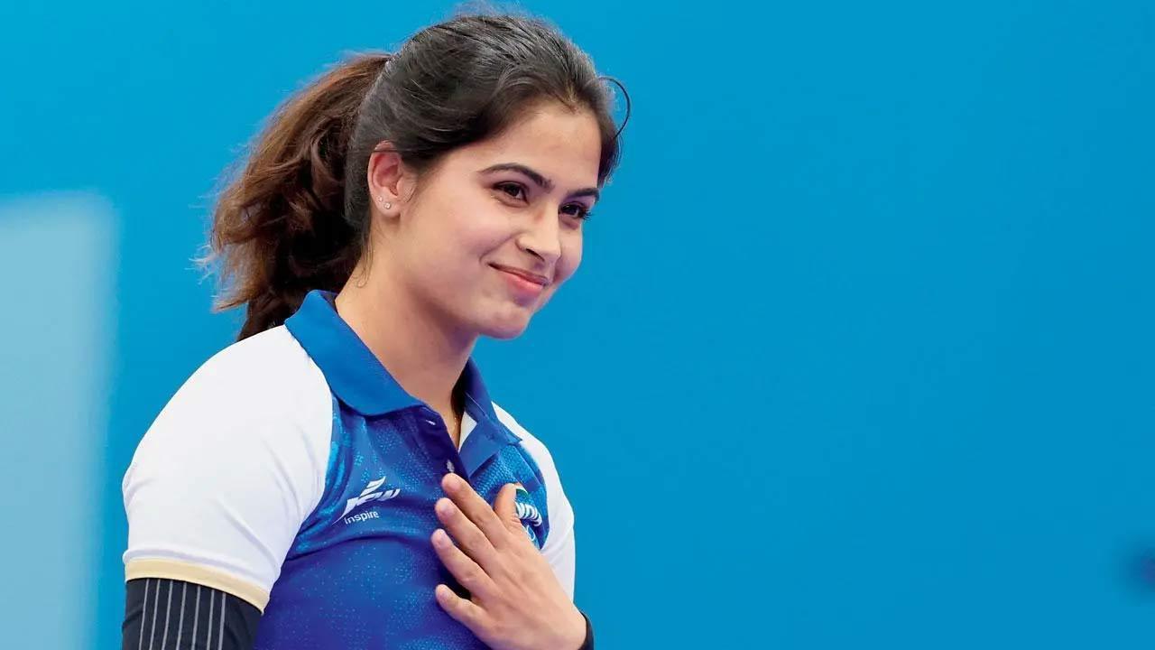 Double Olympic bronze medal-winning shooter Manu Bhaker returns home
