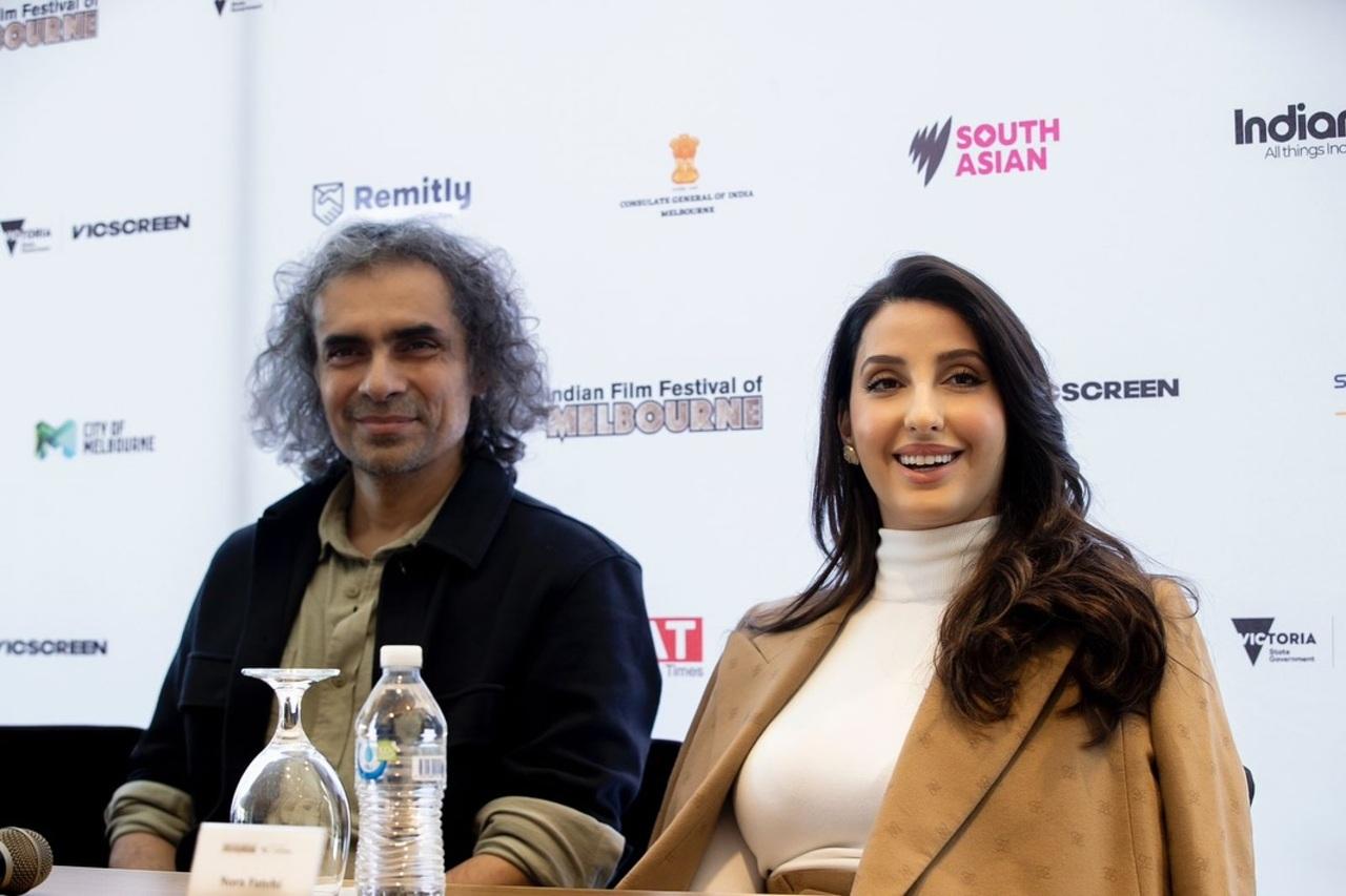 Imtiaz Ali and Nora Fatehi were all smiles on day 1 of the film festival that celebrates India and Australia ties through art and cinema
