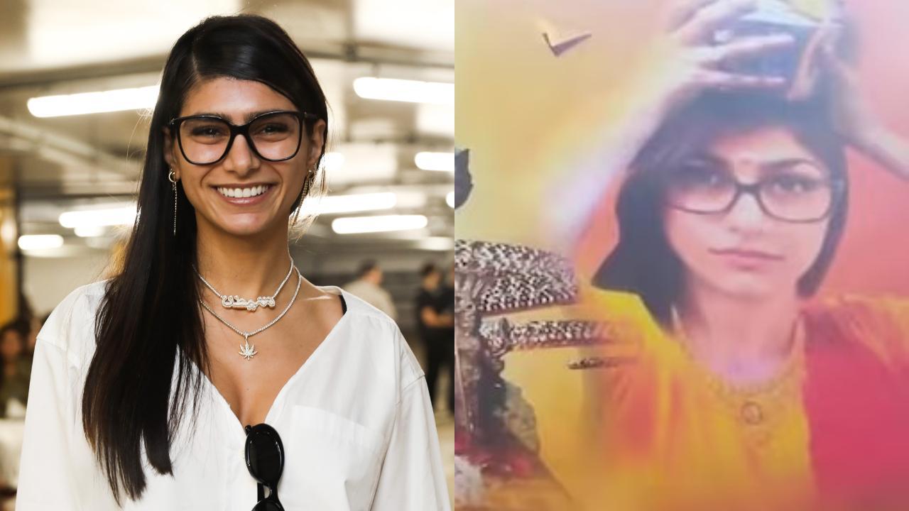 Religious hoarding featuring ex-porn star Mia Khalife goes viral, later removed 