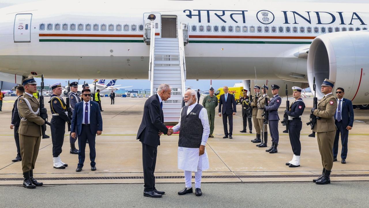 IN PHOTOS: PM Modi arrives in Poland's Warsaw