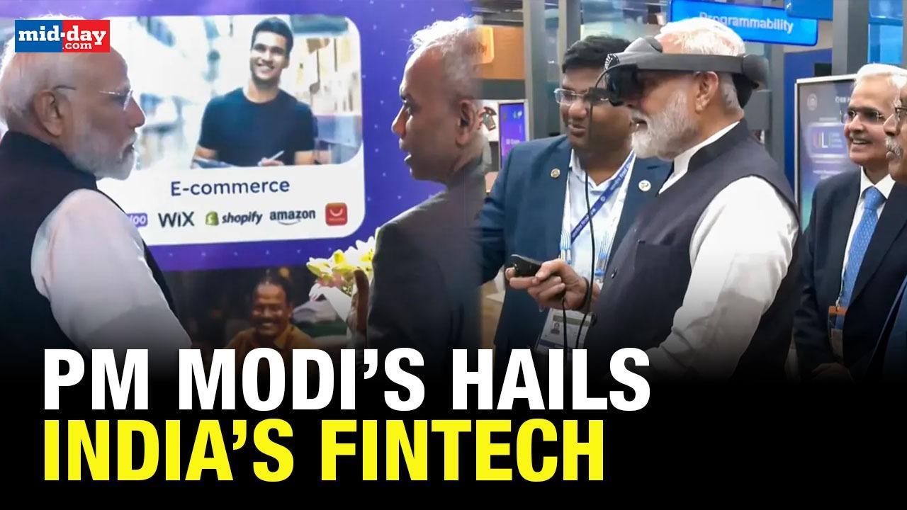 PM Modi in Mumbai: PM Modi attends Global Fintech Fest at Jio World Centre
