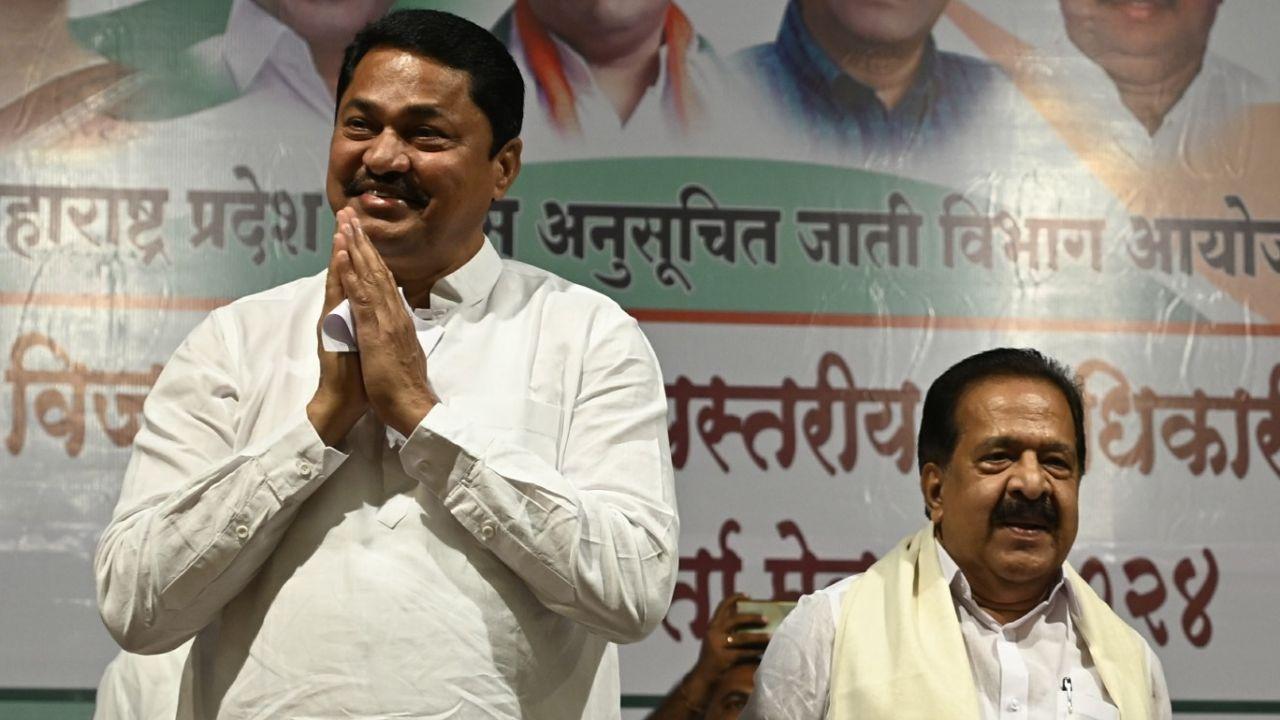 Top Congress leaders, including Rajesh Lilothia, Nana Patole, and Ramesh Chennithala, convened at YB Chavan Centre in Mumbai for Vijay Sankalp meeting.