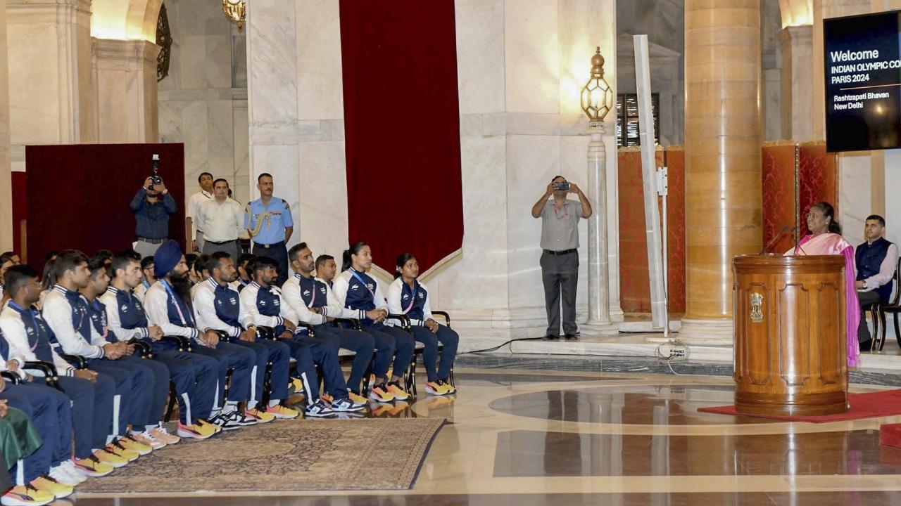 Veteran goalkeeper PR Sreejesh, along with captain Harmanpreet Singh and several members of the bronze-medal-winning men's hockey team, also attended the event