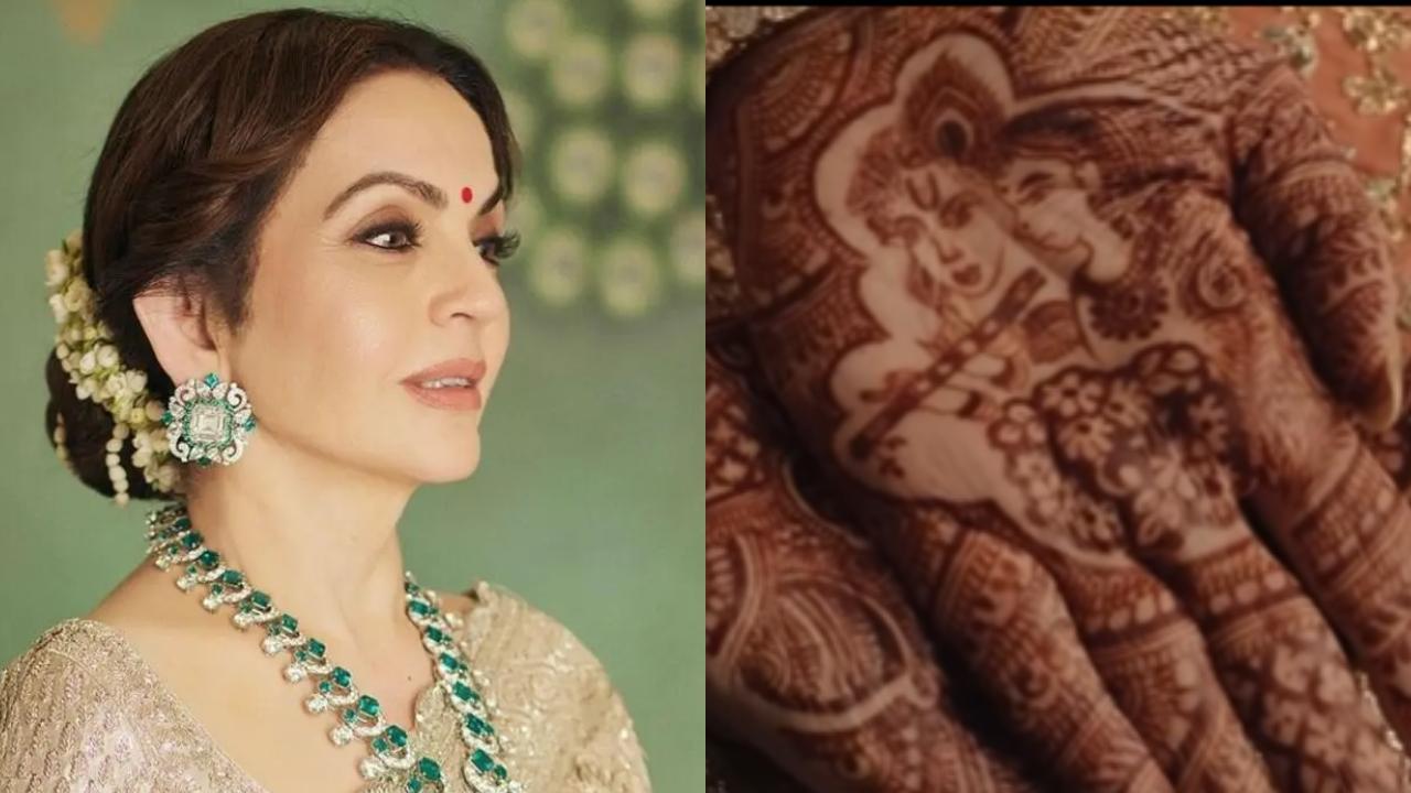 When Nita Ambani added lord Krishna motif in her mehendi for son Anant's wedding