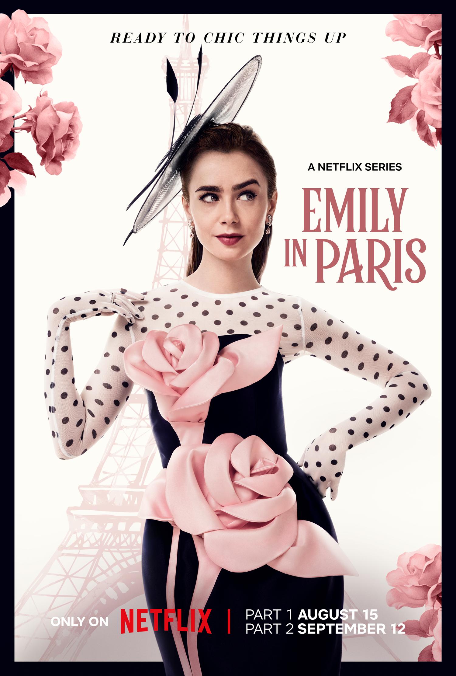 Emily in Paris Season 4 Part 1 (August 15) - NetflixEmily in Paris is back with the first five episodes of the new season. Emily Cooper (Lily Collins) finds herself in emotional and professional turmoil after the explosive wedding of Camille (Camille Razat) and Gabriel (Lucas Bravo).