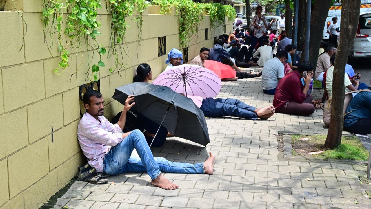 Relatives and parents of the candidates were also seen waiting outside the recruitment camp