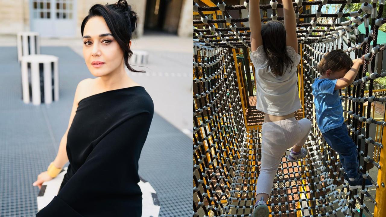 Preity Zinta shares 'mommy thoughts' as her twins Jai and Gia start school