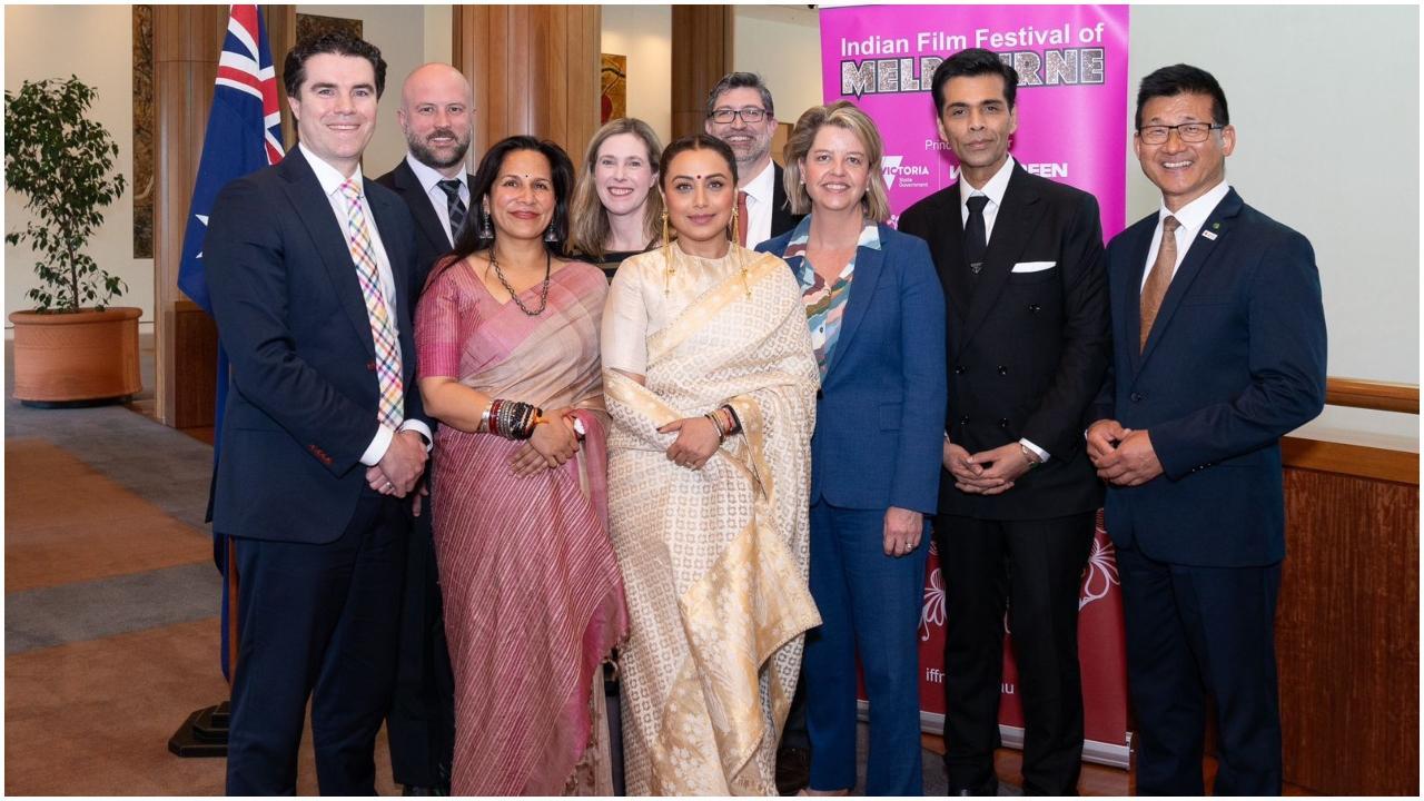 Rani Mukerji launches stamp in honour of Yash Chopra at Australian Parliament