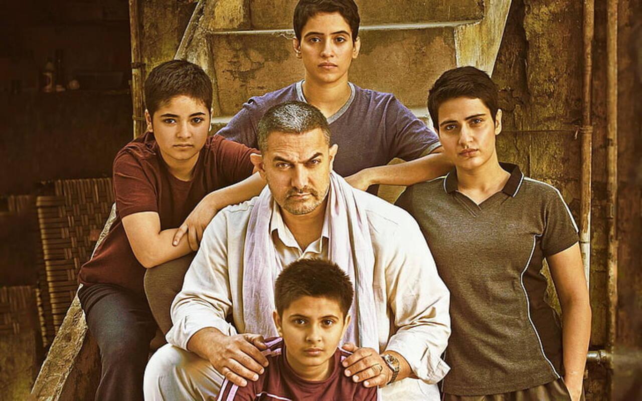 Dangal (2016): 
Starring Aamir Khan in the lead as Mahavir Phogat, the film narrates the story of the Phogat wrestler family. Sanya Malhora and Fatima Sana Shaikh play Babita and Geeta Phogat respectively