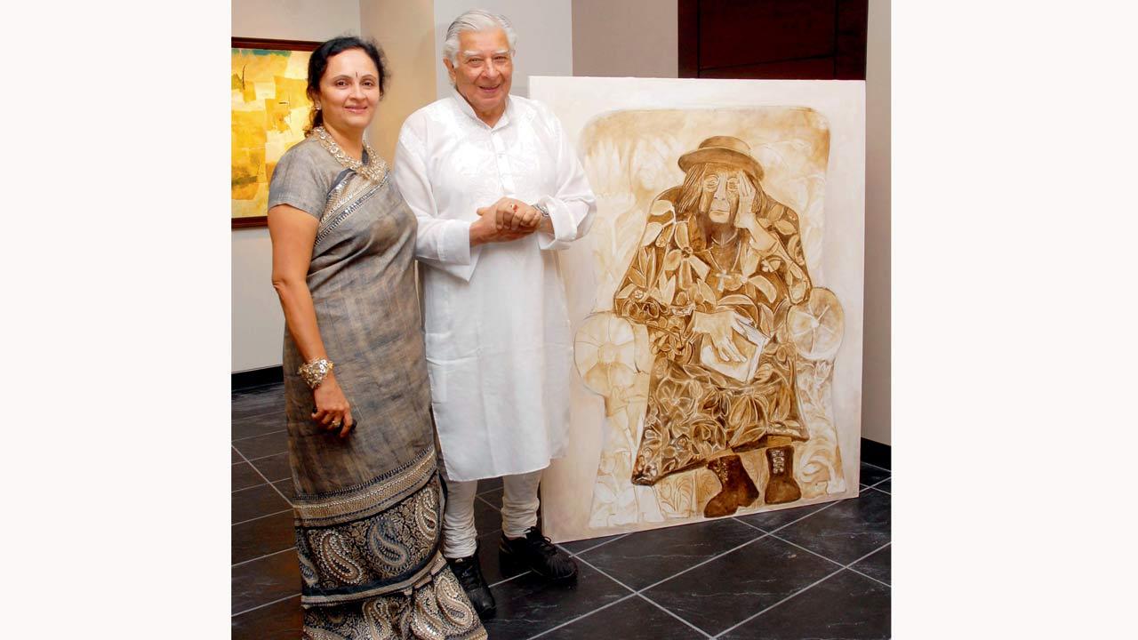 Krishen Khanna with Kalpana Shah at the group show Imprints in July 2007 at Tao Art Gallery. Pics Courtesy Tao Art Gallery