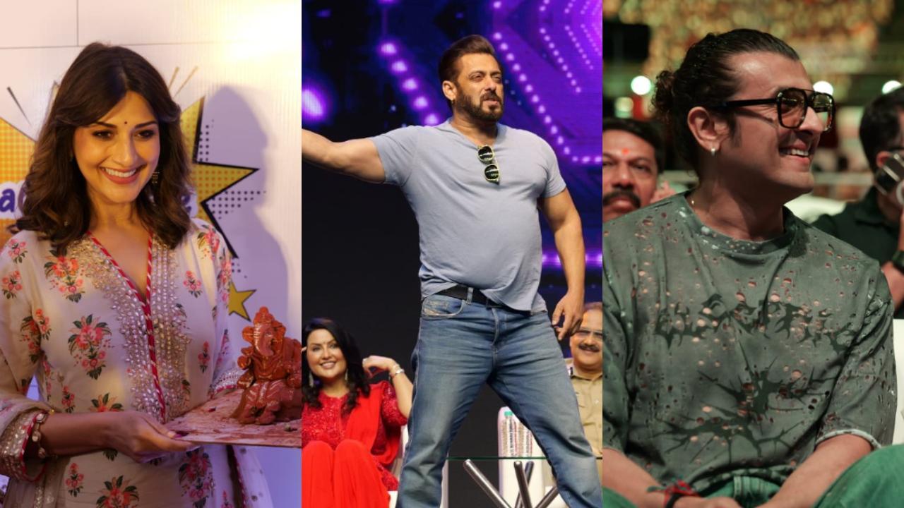 Salman Khan, Sonali Bendre, Sonu Nigam promote an eco-friendly Ganeshotsav