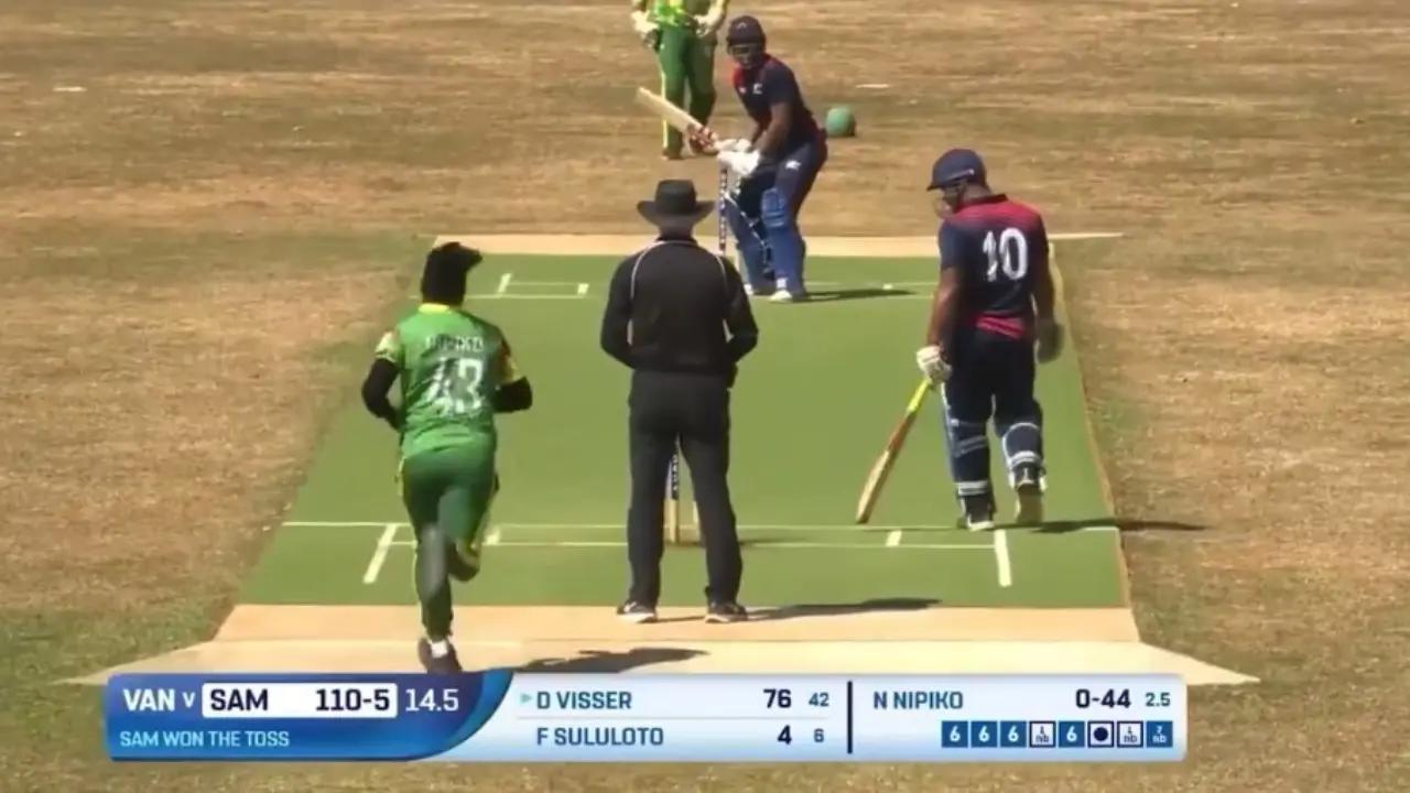 Samoa's Daris Visser shattered the records when he smashed 39 runs in a single over when he faced Vanuatu's Nalin Nipiko. The pacer conceded 39 runs in a single over which also included three no balls