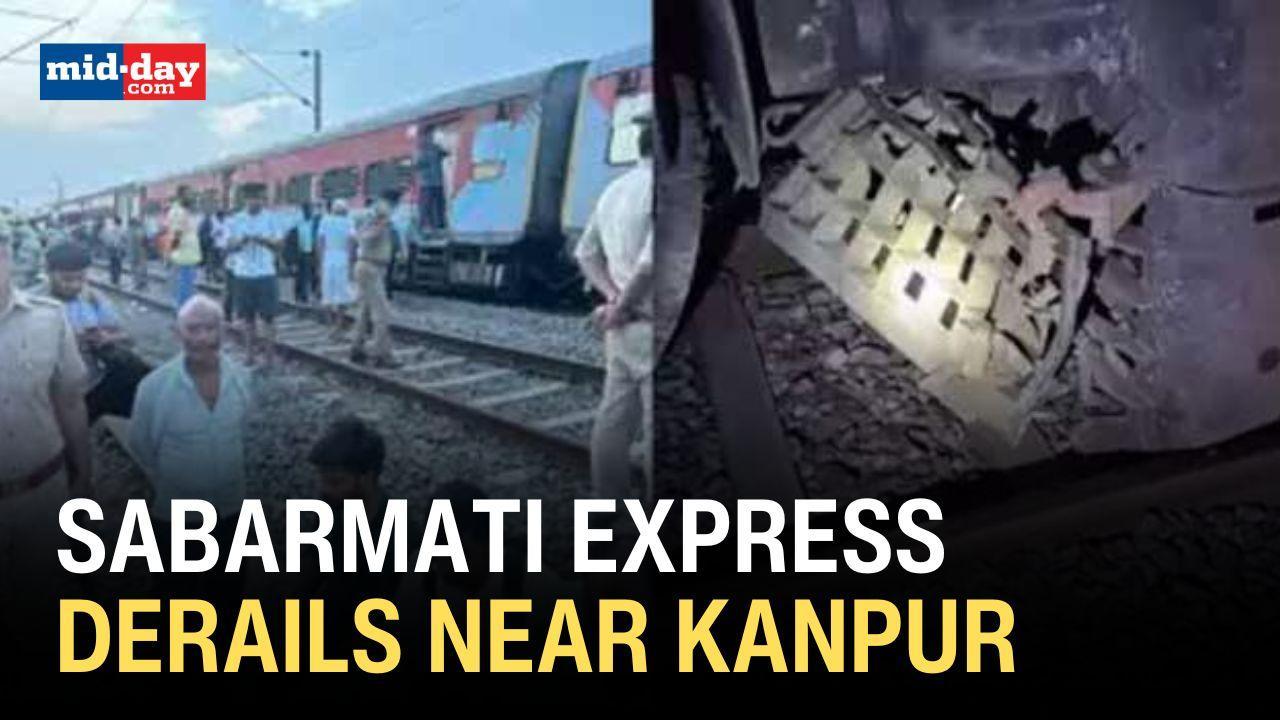 Sabarmati express derails near Kanpur after engine hits object placed on track