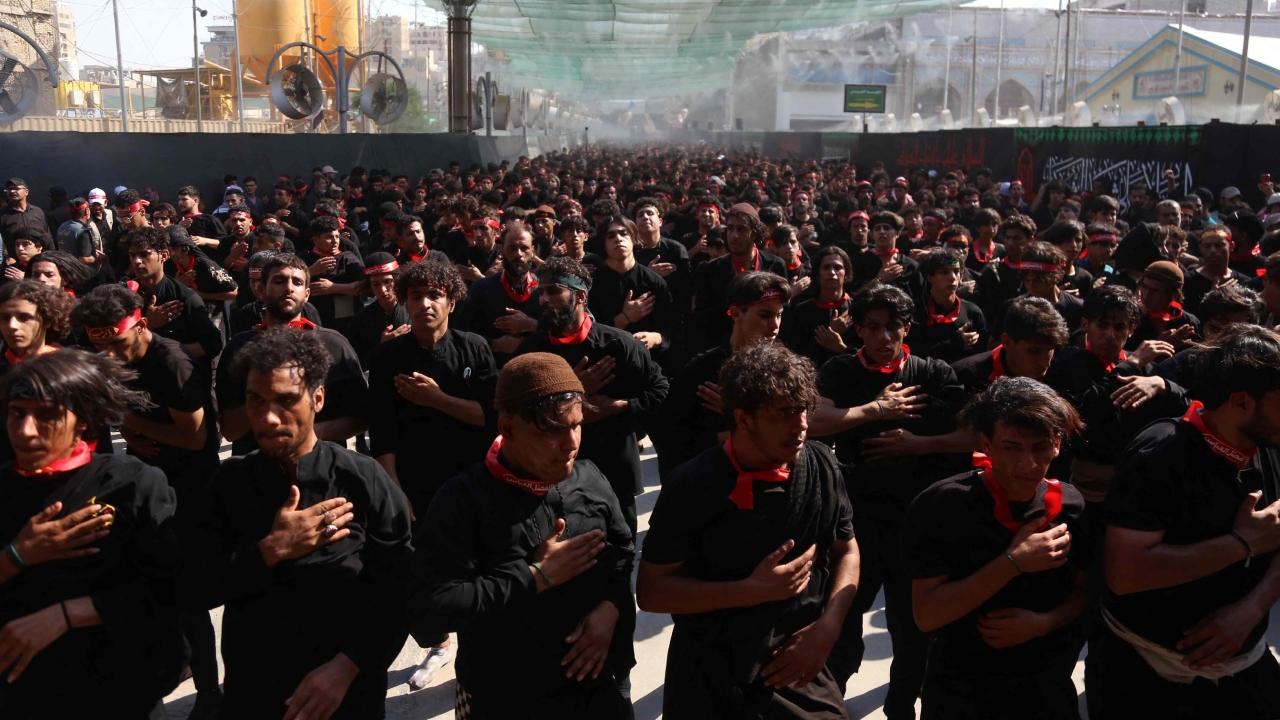 The streets of Karbala are filled with people wearing black clothing, and there are many tents providing food and water for the pilgrims or zaireens of Imam Hussain (a.s). Volunteers from all over the world help ensure that the event runs smoothly, offering support and assistance to the Arbaeen walkers