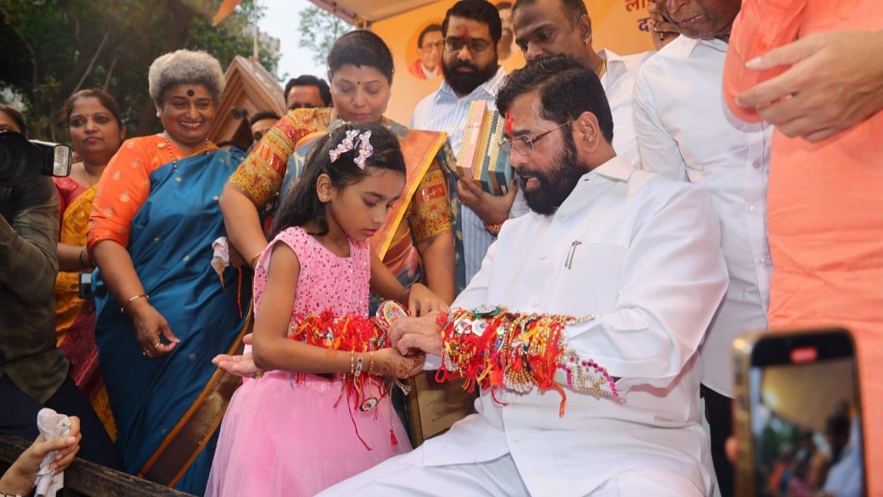IN PHOTOS: Maharashtra CM Eknath Shinde celebrates Raksha Bandhan