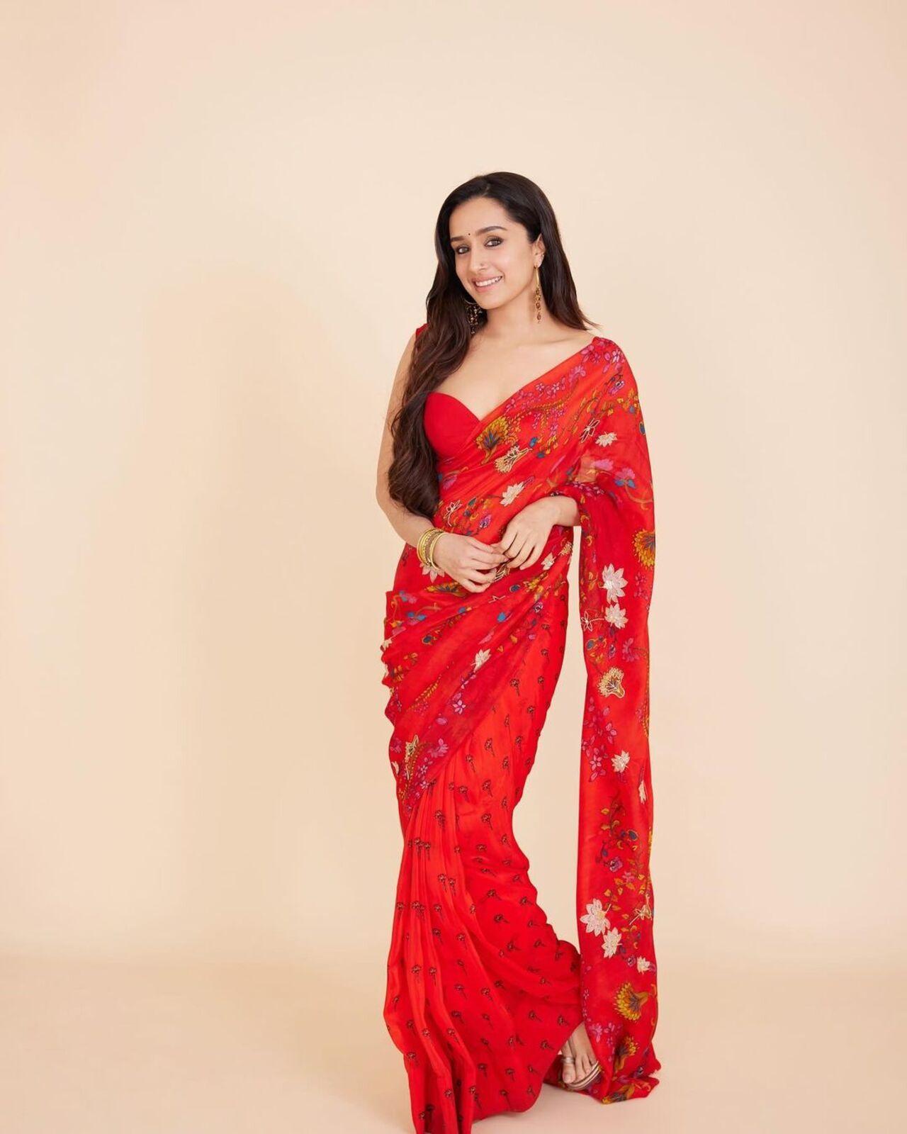 Shraddha Kapoor is currently gearing up for her first release of the year, 'Stree 2'. The actress has been promoting the upcoming horror-comedy in only red outfits