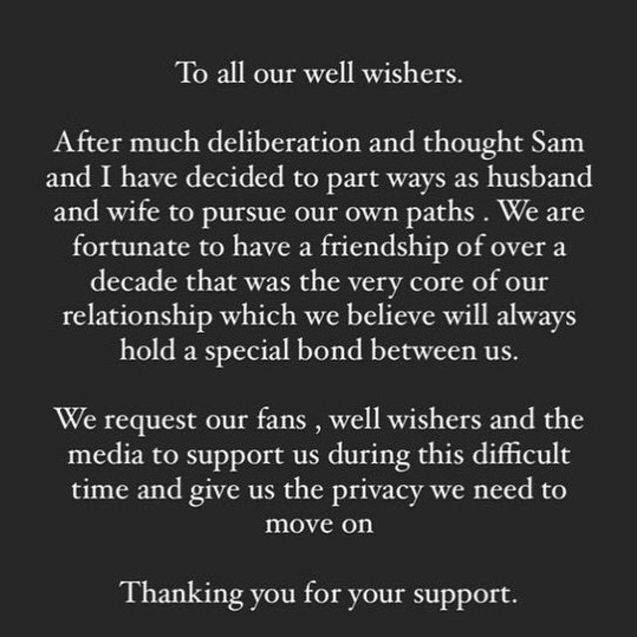 In October 2021, the couple released an official statement n the status of the their marriage . They were done, they announced