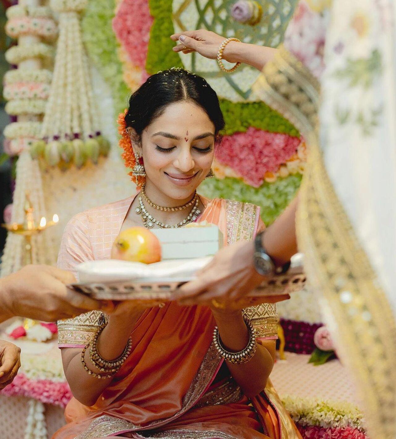 The silhouette, derived from the paintings of iconic Telugu artist Bapu, echoed the classic half-saree style of young South Indian women.