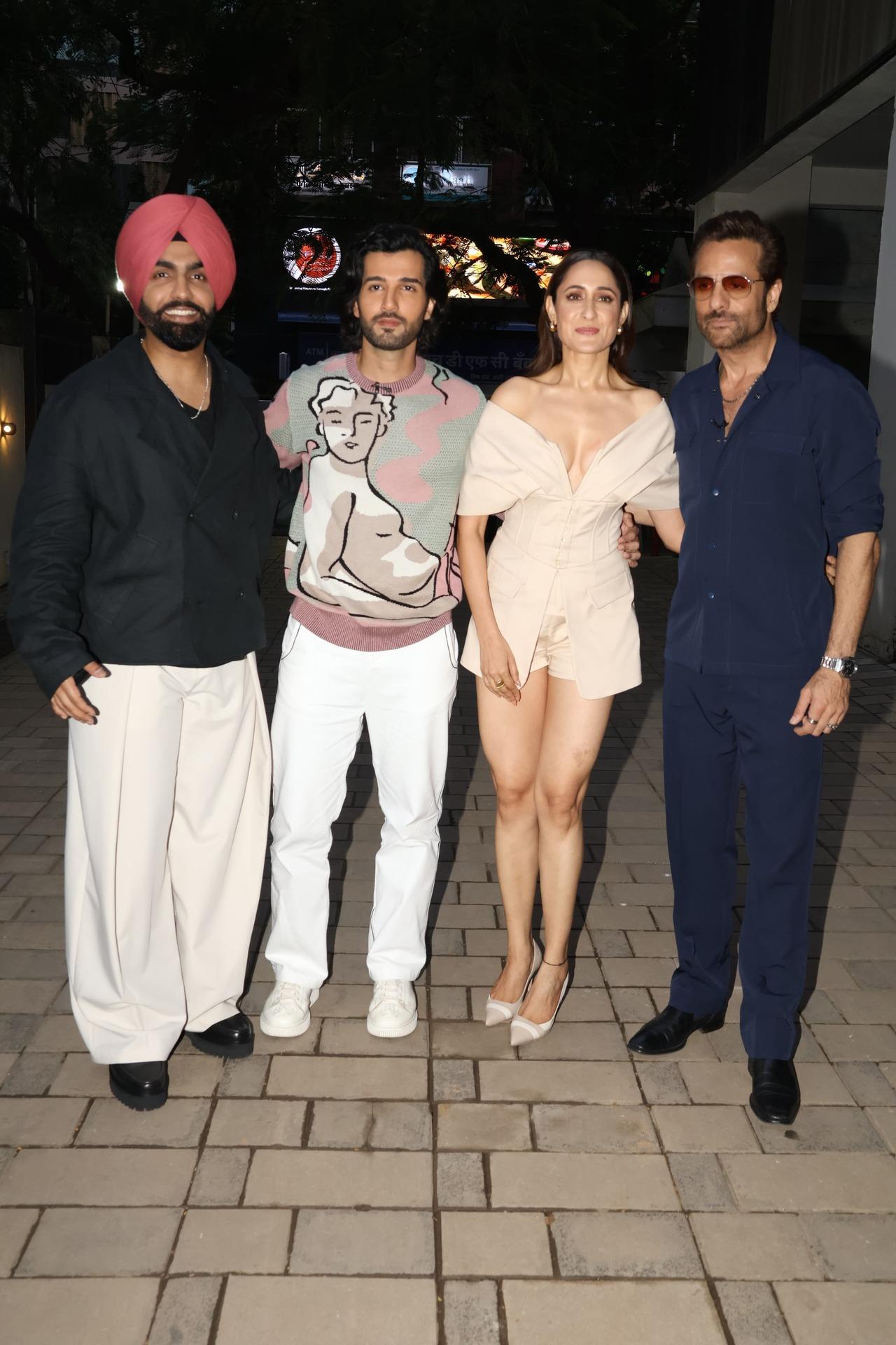 The team of Khel Khel Mein- Ammy Virk, Aditya Seal, Pragya Jaiswal and Fardeen Khan- spotted promoting their film