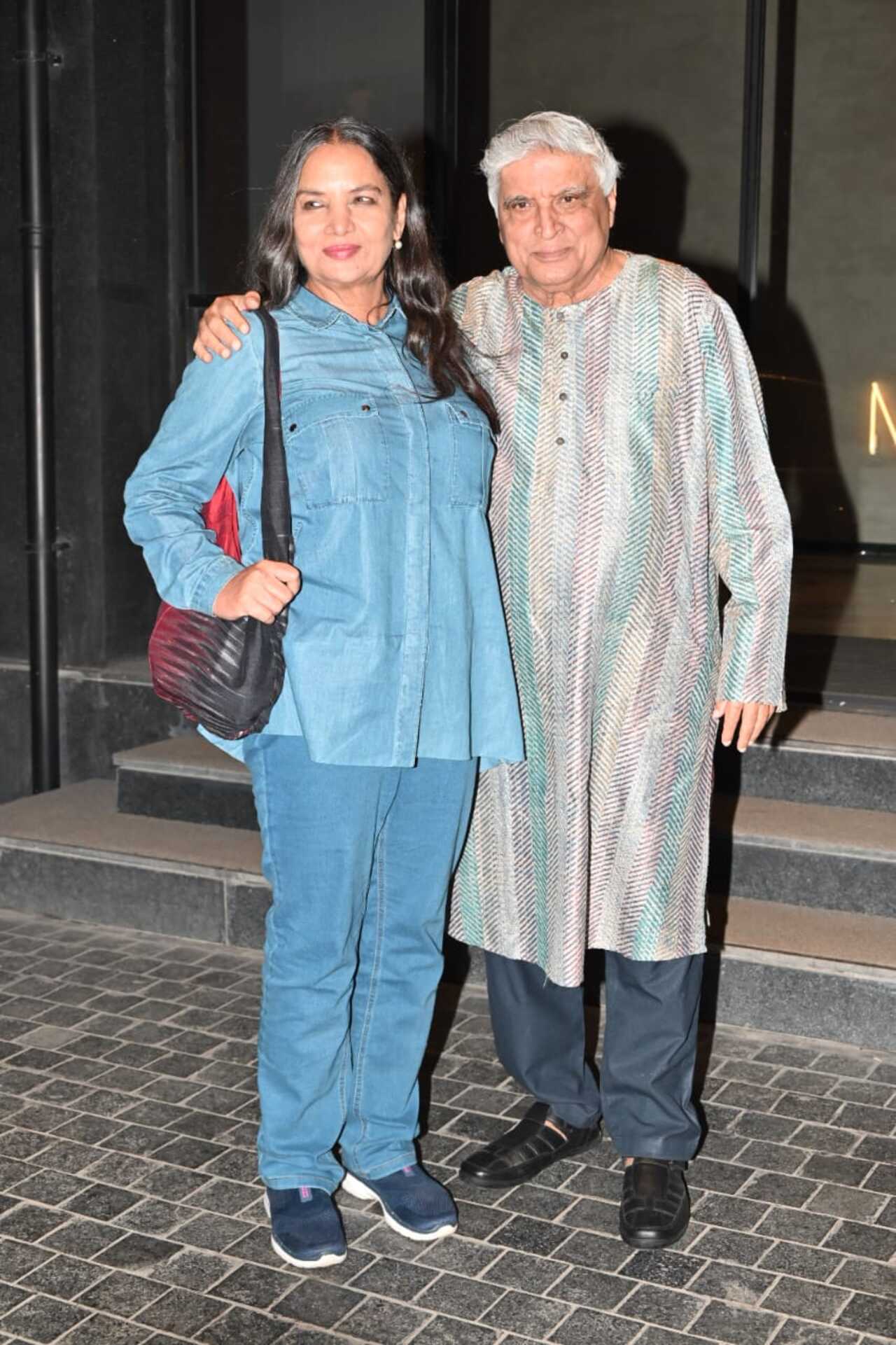 Shabana Azmi and Javed Akhtar at the screening of Angry Young Men