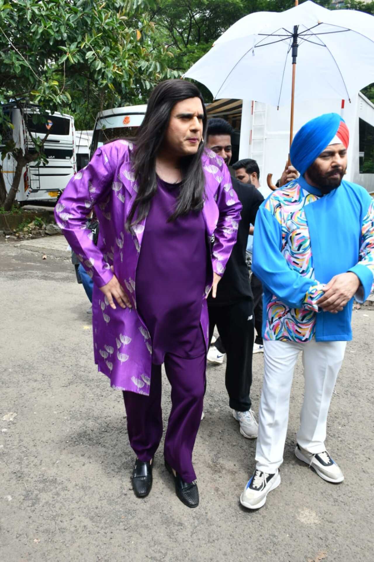 Krushna Abhishek dressed as a woman for the shoot of Laughter Chefs Entertainment Unlimited