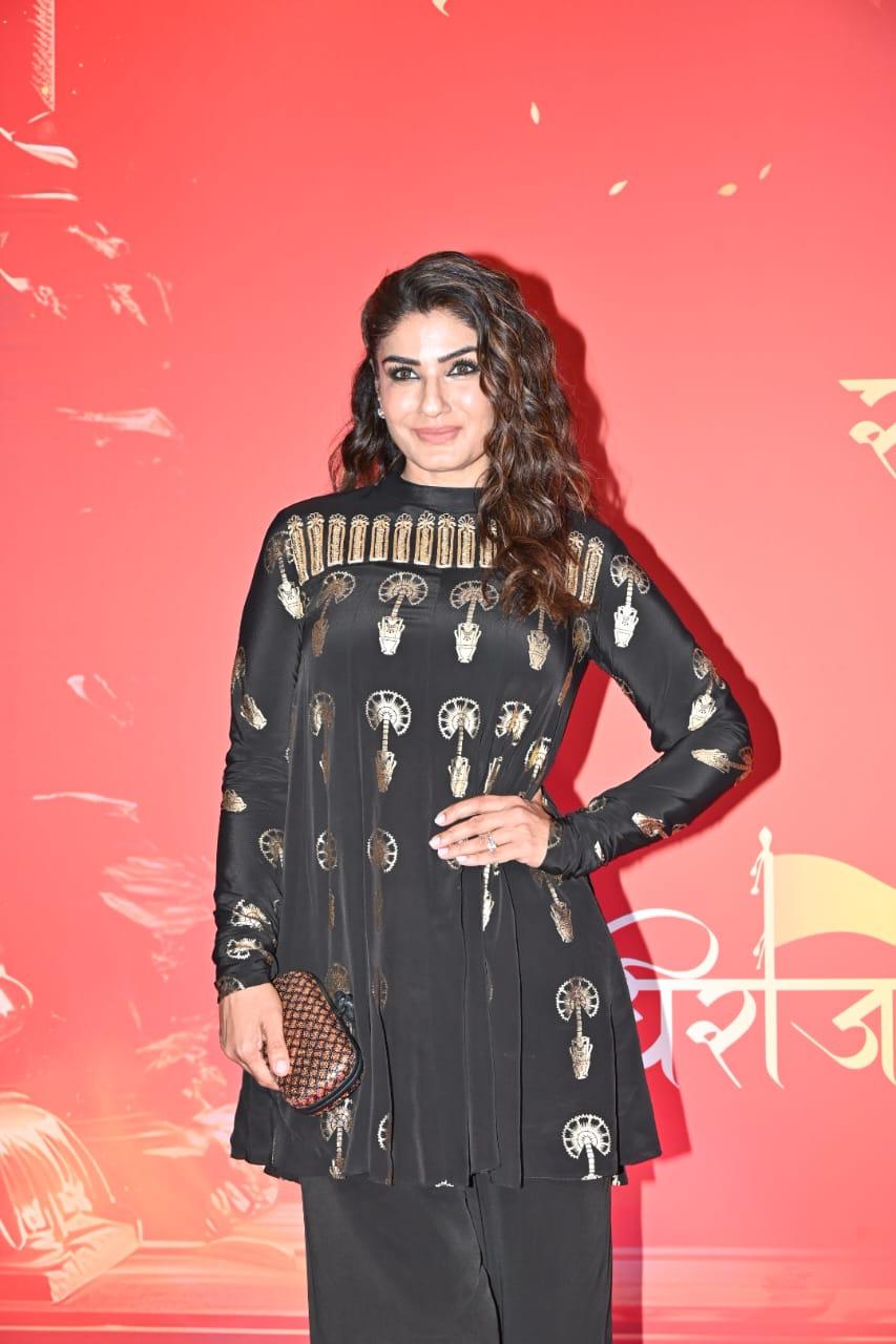 Raveena Tandon looked beautiful at the Rajadhiraaj: Love Life Leela’s grand premiere