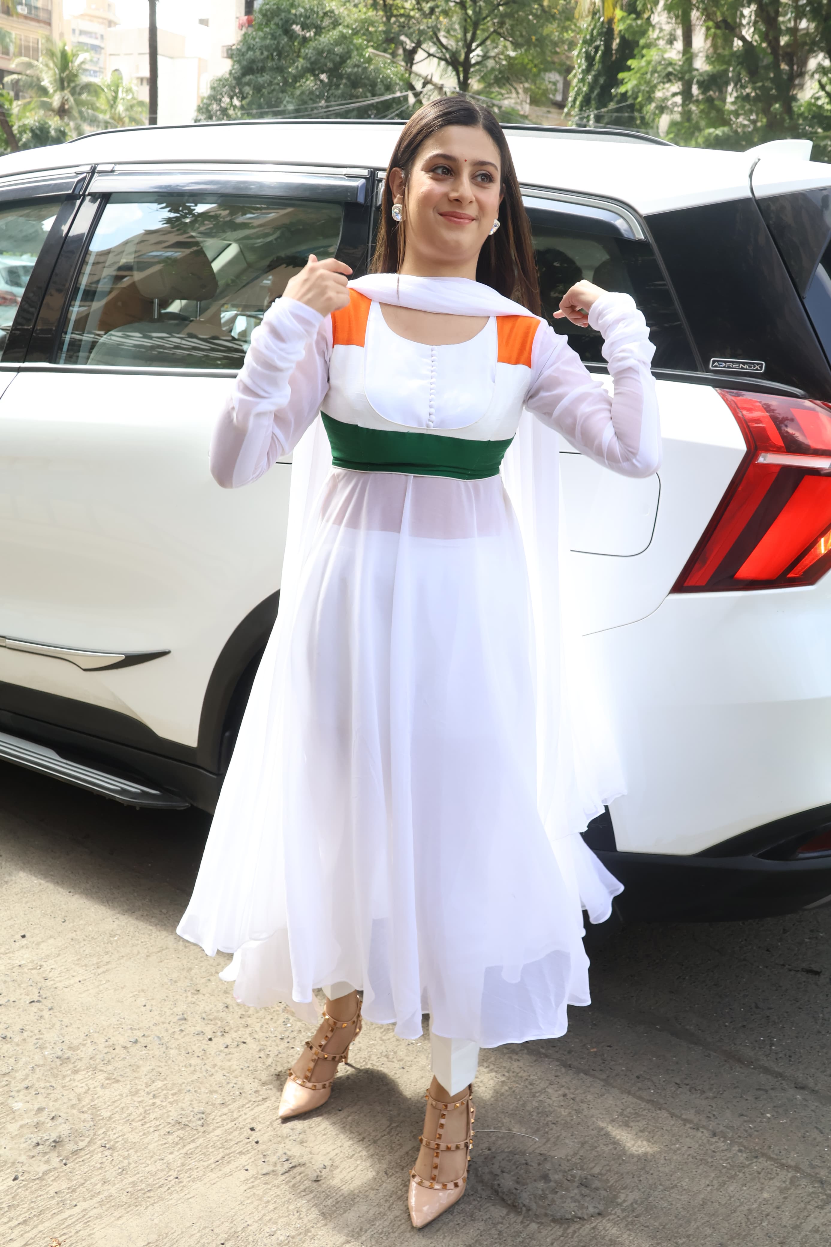 Bigg Boss alum Isha Malviya was clicked celebrating Independence Day 2024