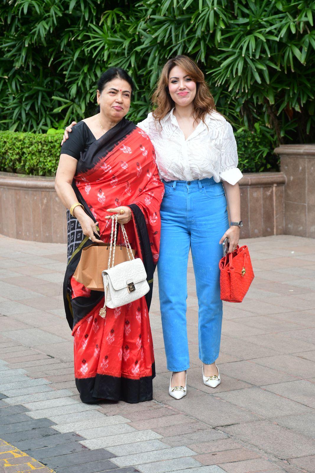 TMKOC fame Munmun Dutta was clicked around Mumbai city with her mother today