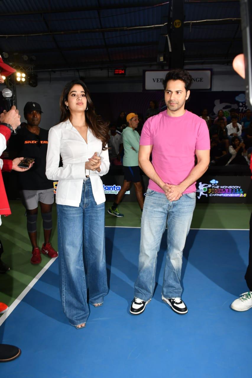 Varun Dhawan and Janhvi Kapoor made a stylish entrance at a Pickleball Tournament
