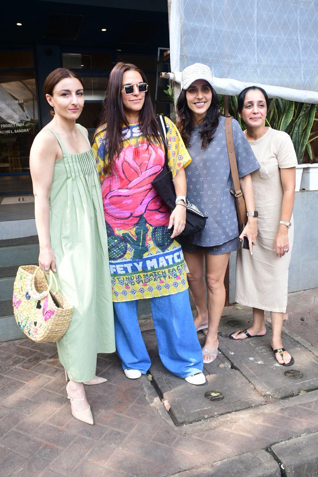 It was a girl's afternoon out for Soha Ali Khan and Neha Dhupia as they enjoyed a nice brunch
