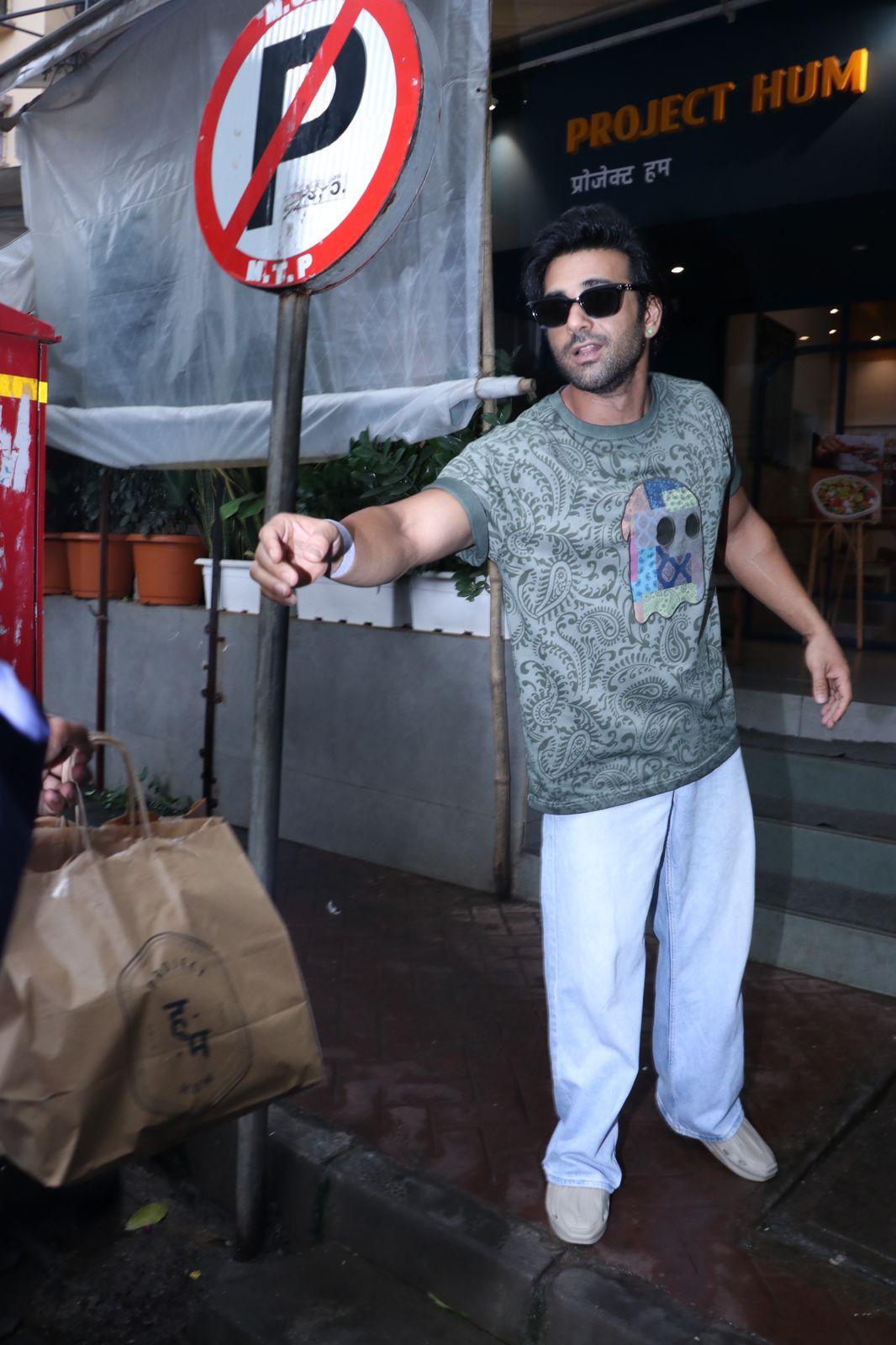 Pulkit Samrat was spotted at a cafe joking around with the paparazzi