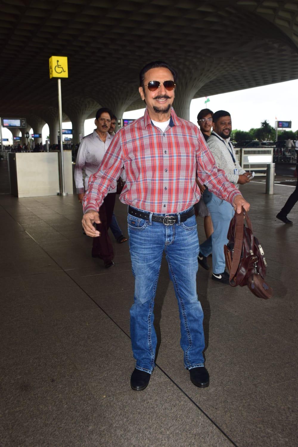 Gulshan Grover was spotted in high spirits at the Mumbai airport